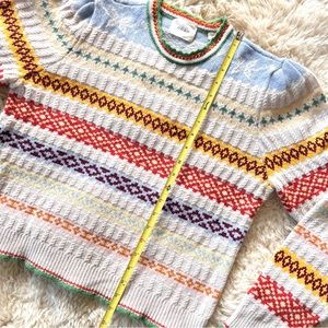 ✨🤎DÔEN ‘Brynn’ Fair Isle Cream Monte Rosa Recycled Cashmere Sweater L✨